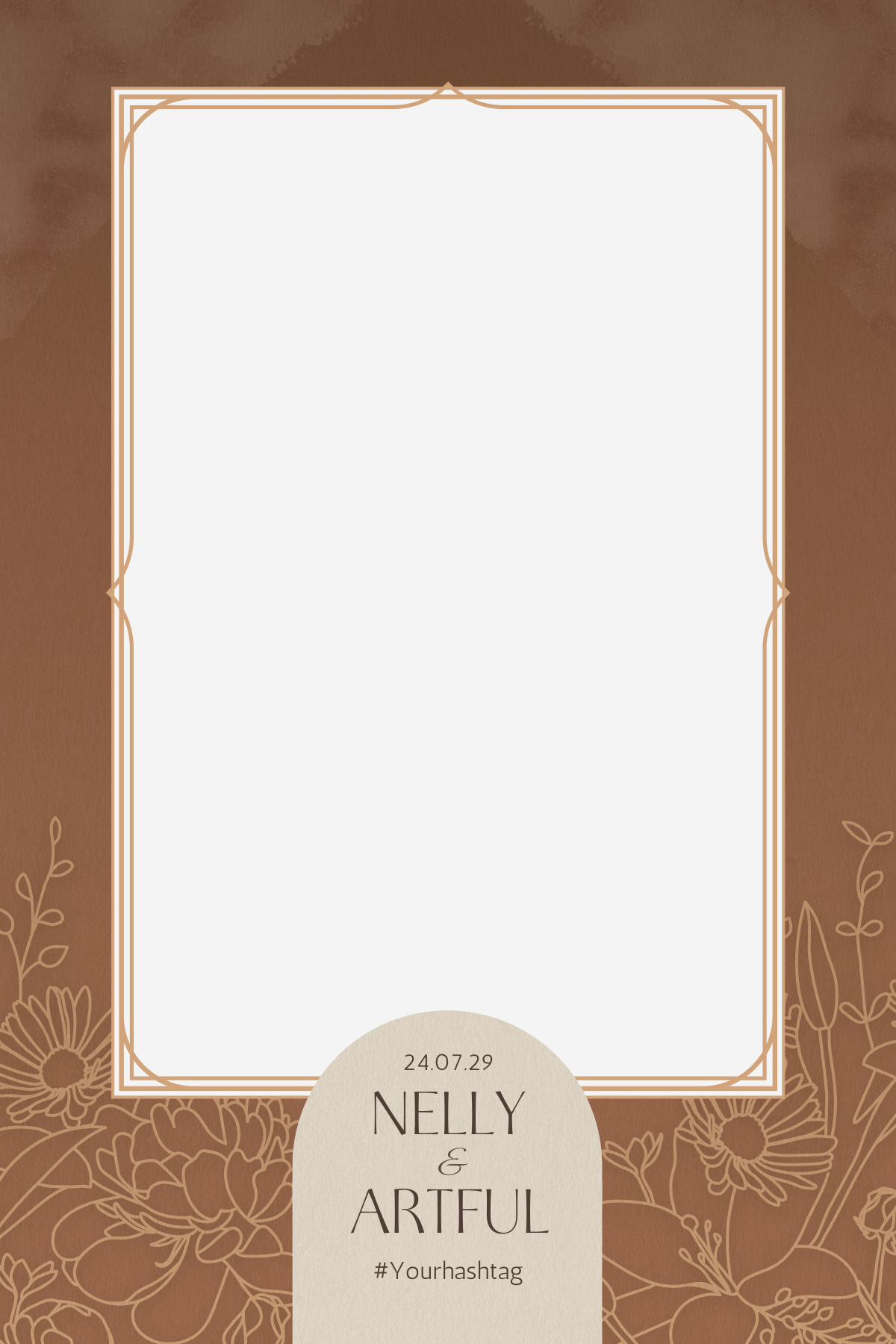 W7 Rust Orange Wedding Photo Booth