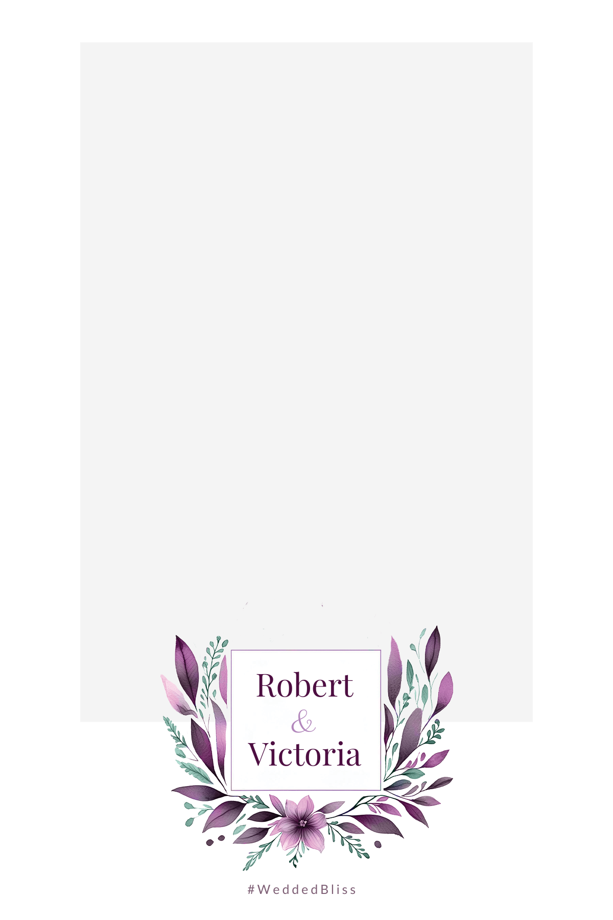 W12 Purple Floral Wreath Photo Booth