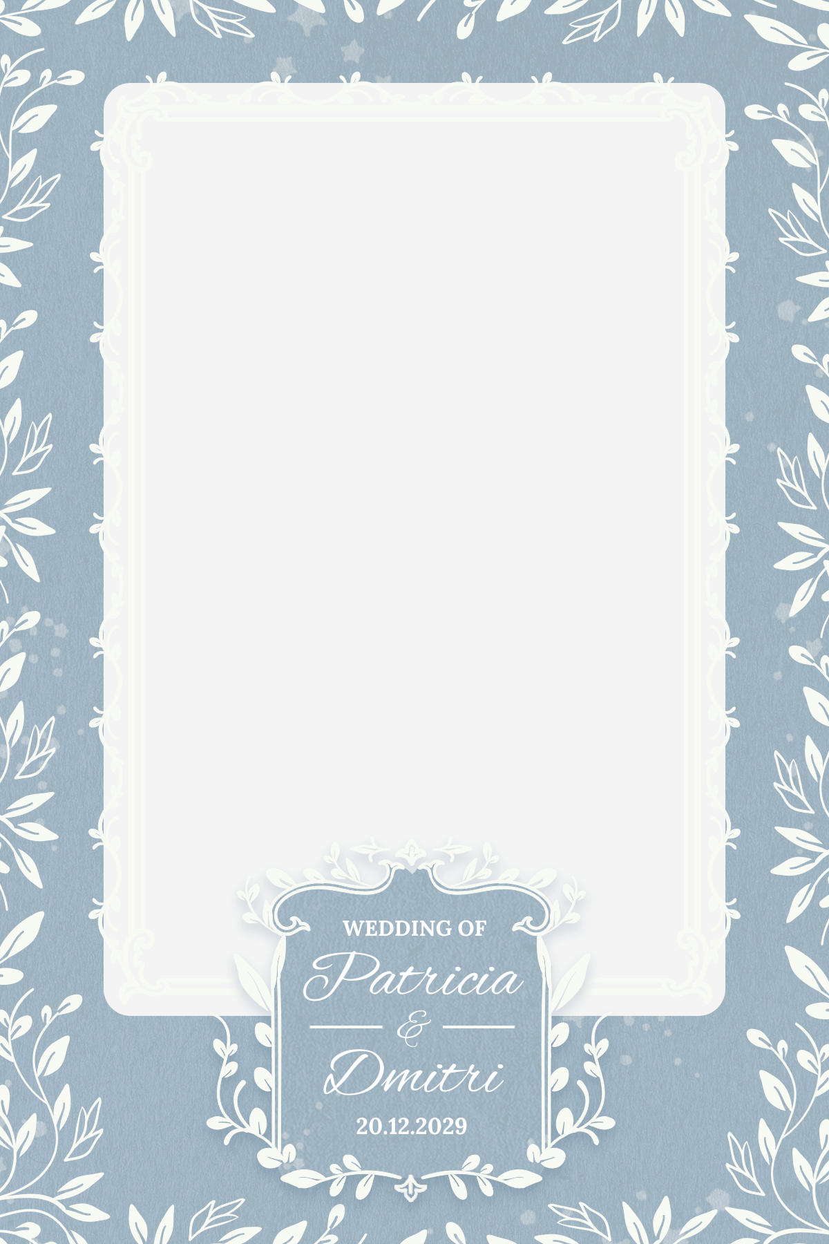 W19 Blue Lace Wedding Photo Booth