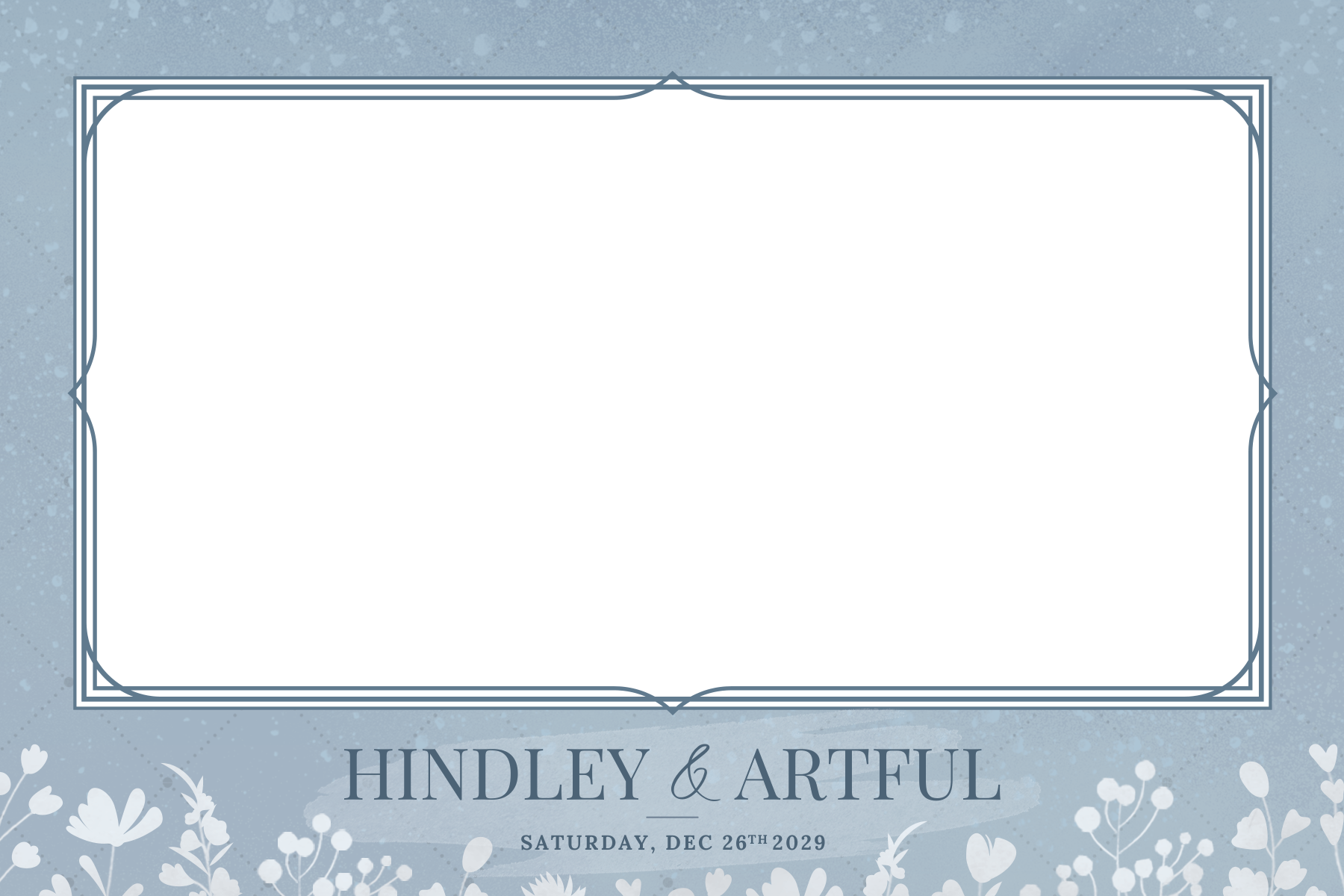 WL4 Ice Blue Wedding Photo Booth Landscape