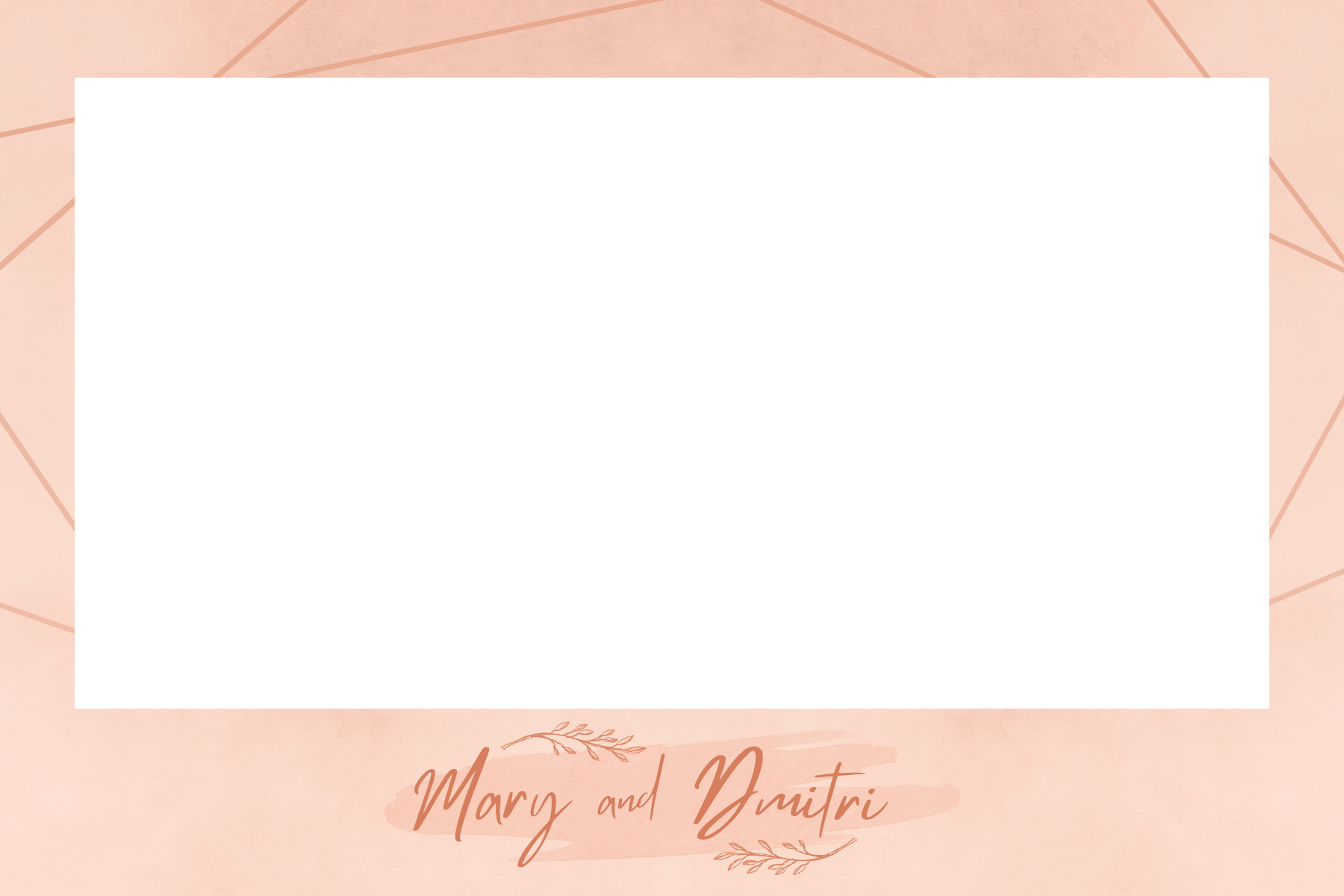 WL3 Just Peachy Wedding Photo Booth Landscape