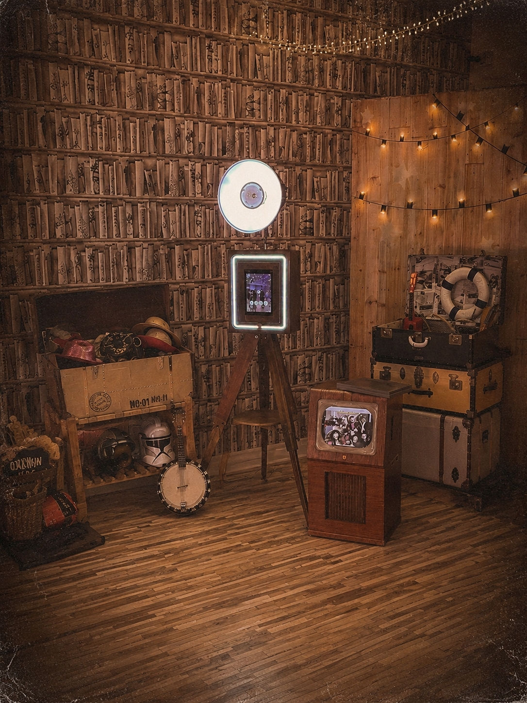 retro pod hire photobooth selfie 