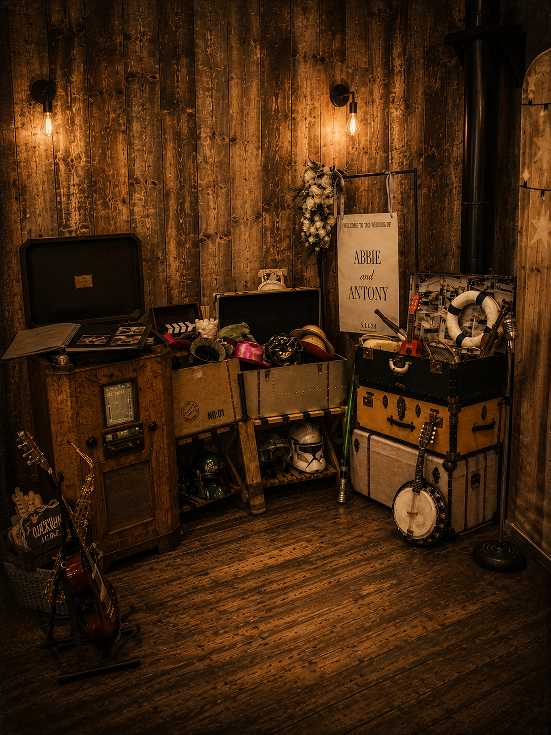 Photobooth vintage props