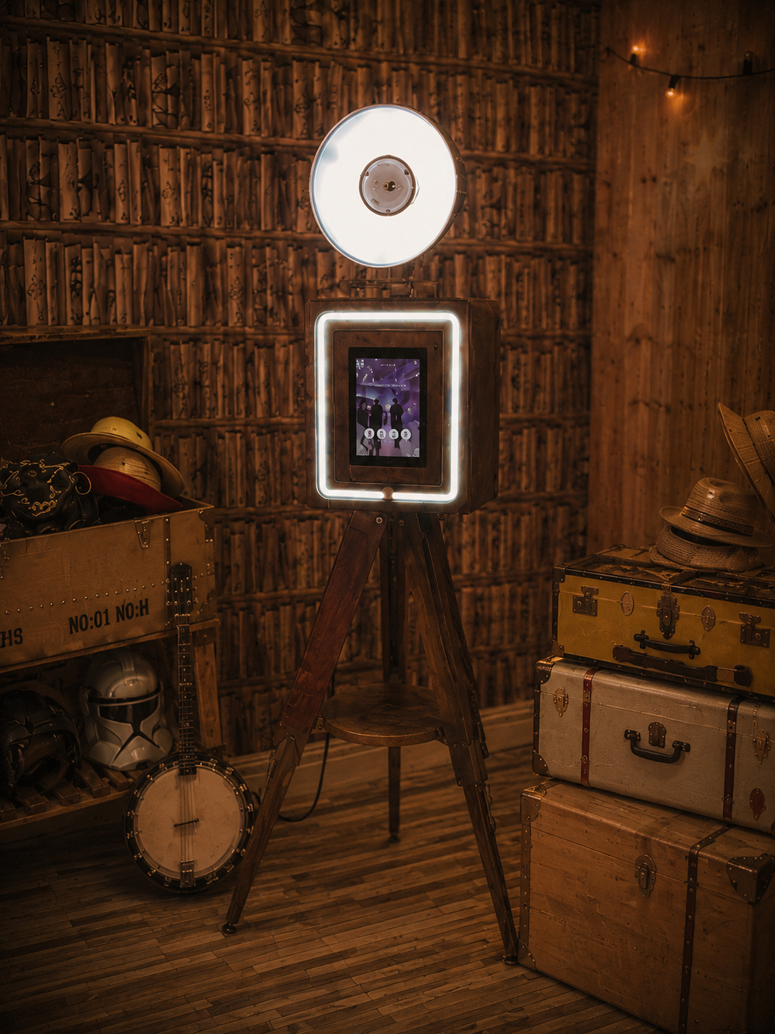 Retro Pod Selfie photobooth fun props vintage