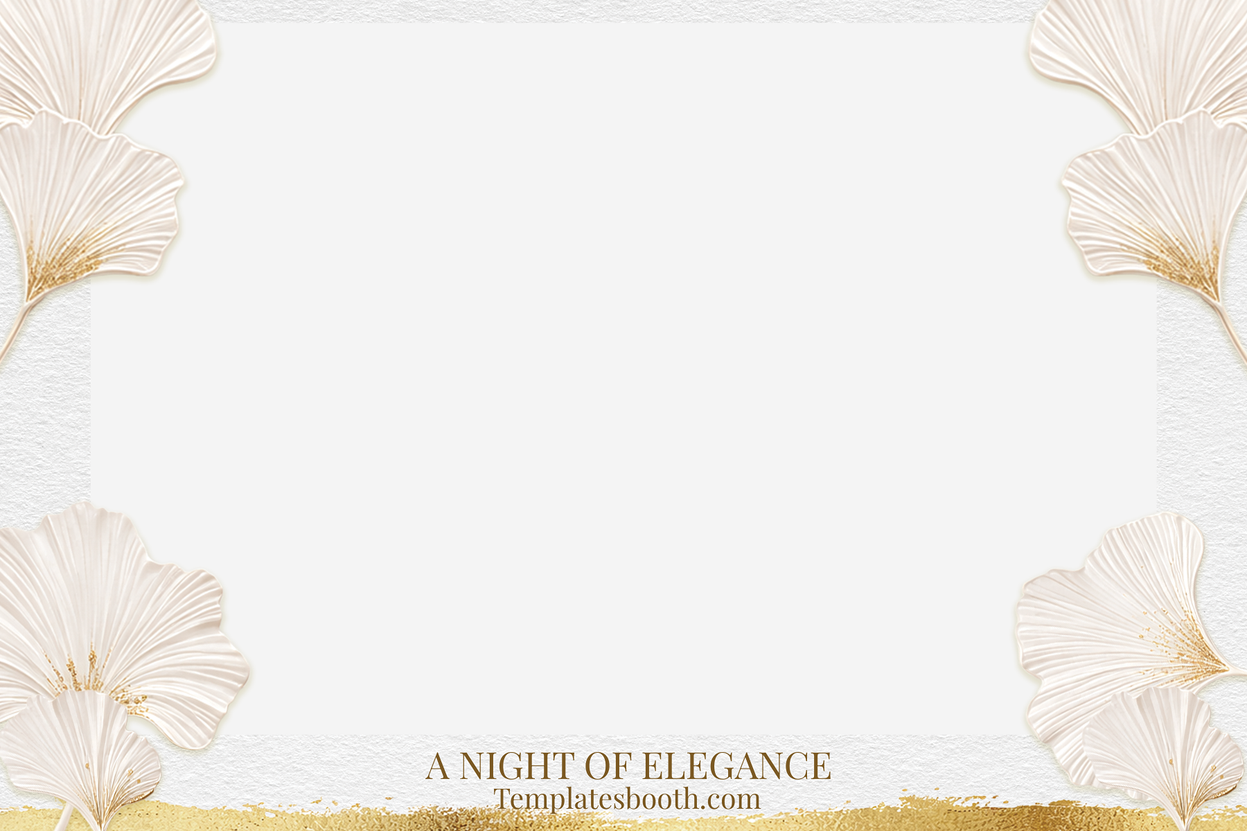 A22 White Gold Party Photo Booth Template