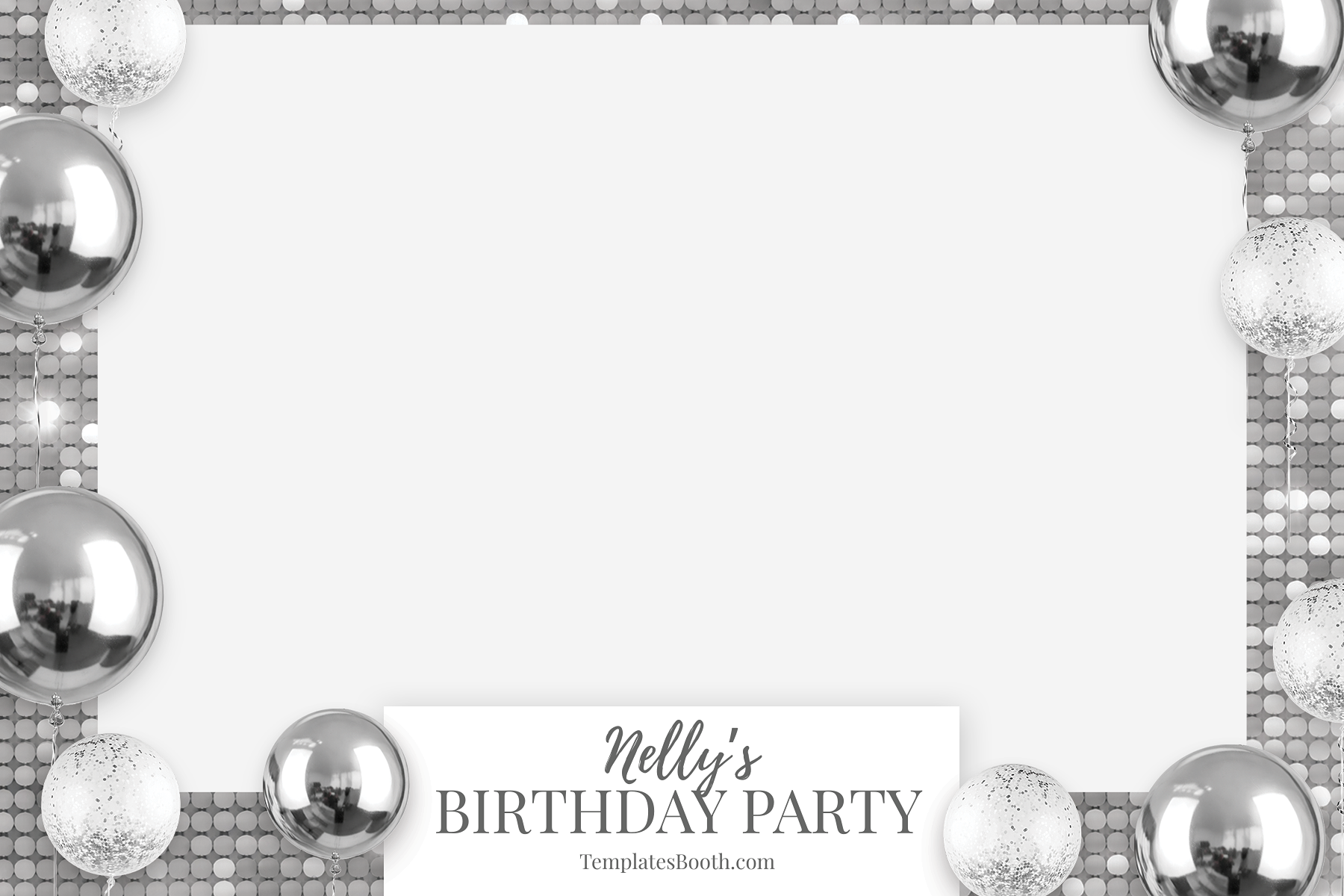 A20 Silver Party Photo Booth Template