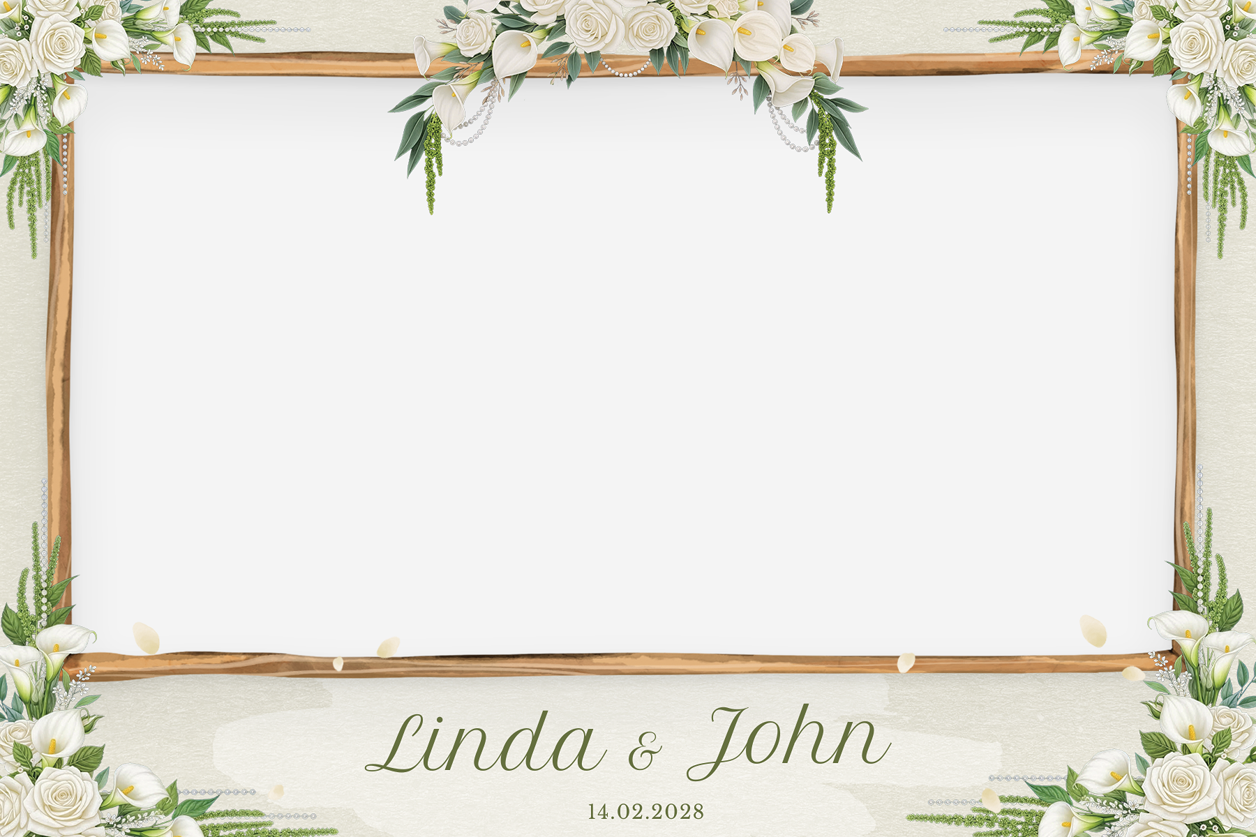 A19 Green Wedding Photo Booth Template