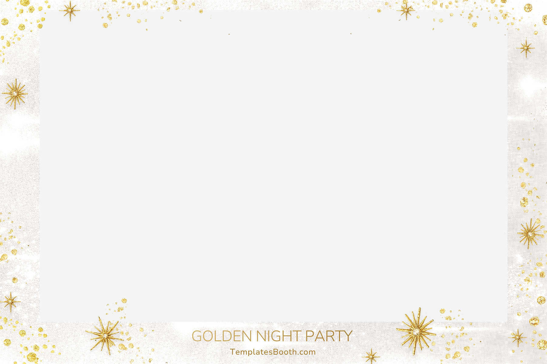 A17 White Gold Party Photo Booth Template