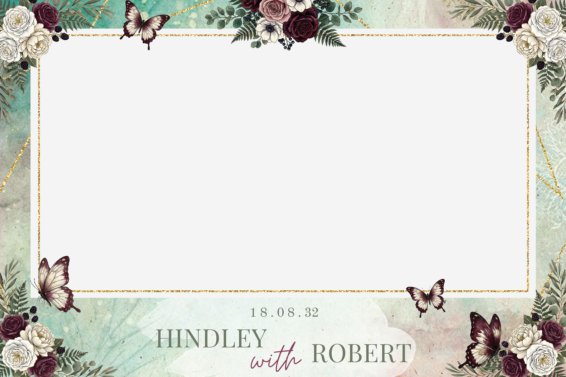 A16 Bold Boho Wedding Photo Booth Template