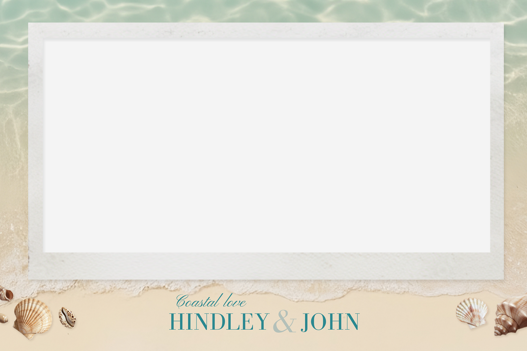 A14 Minimal Beach Ocean Photo Booth Template