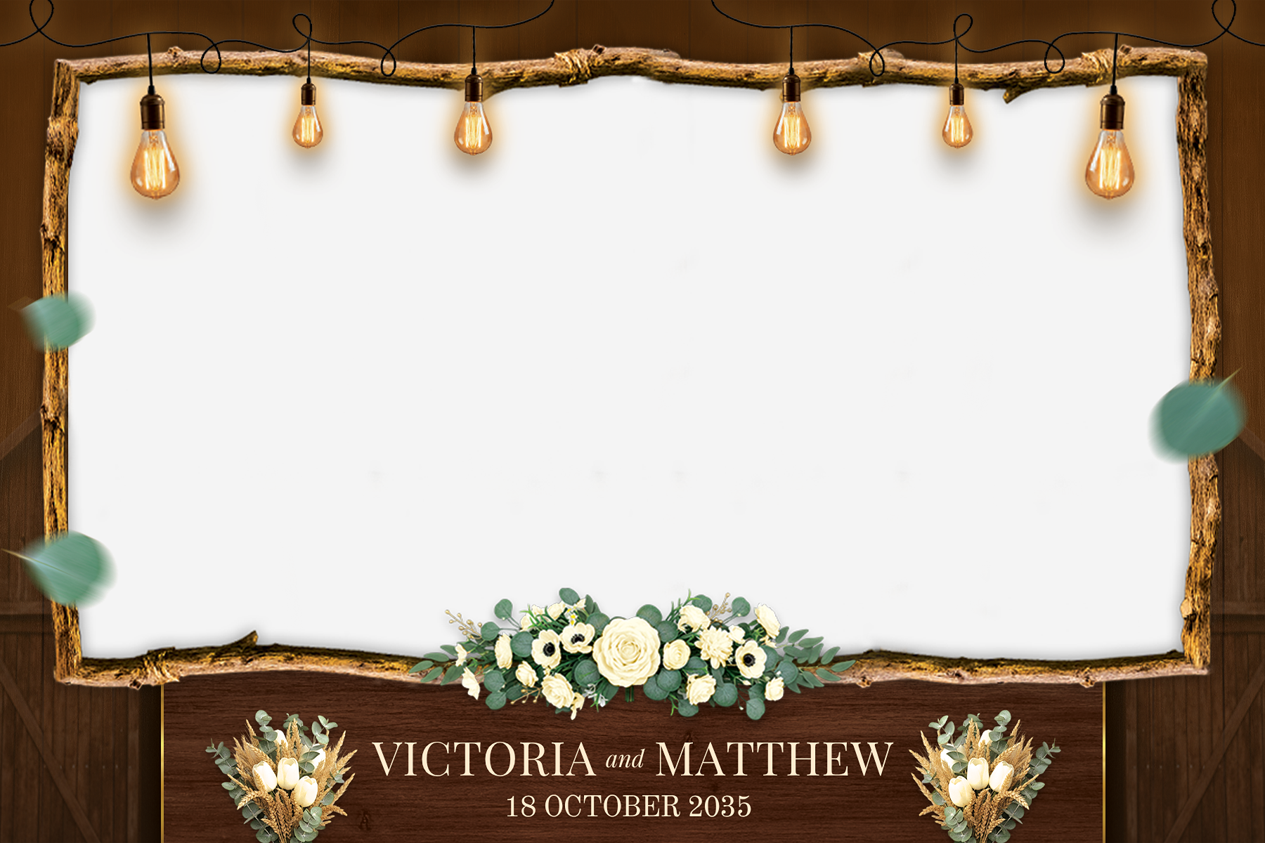 A13 Rustic Wedding Photo Booth Template