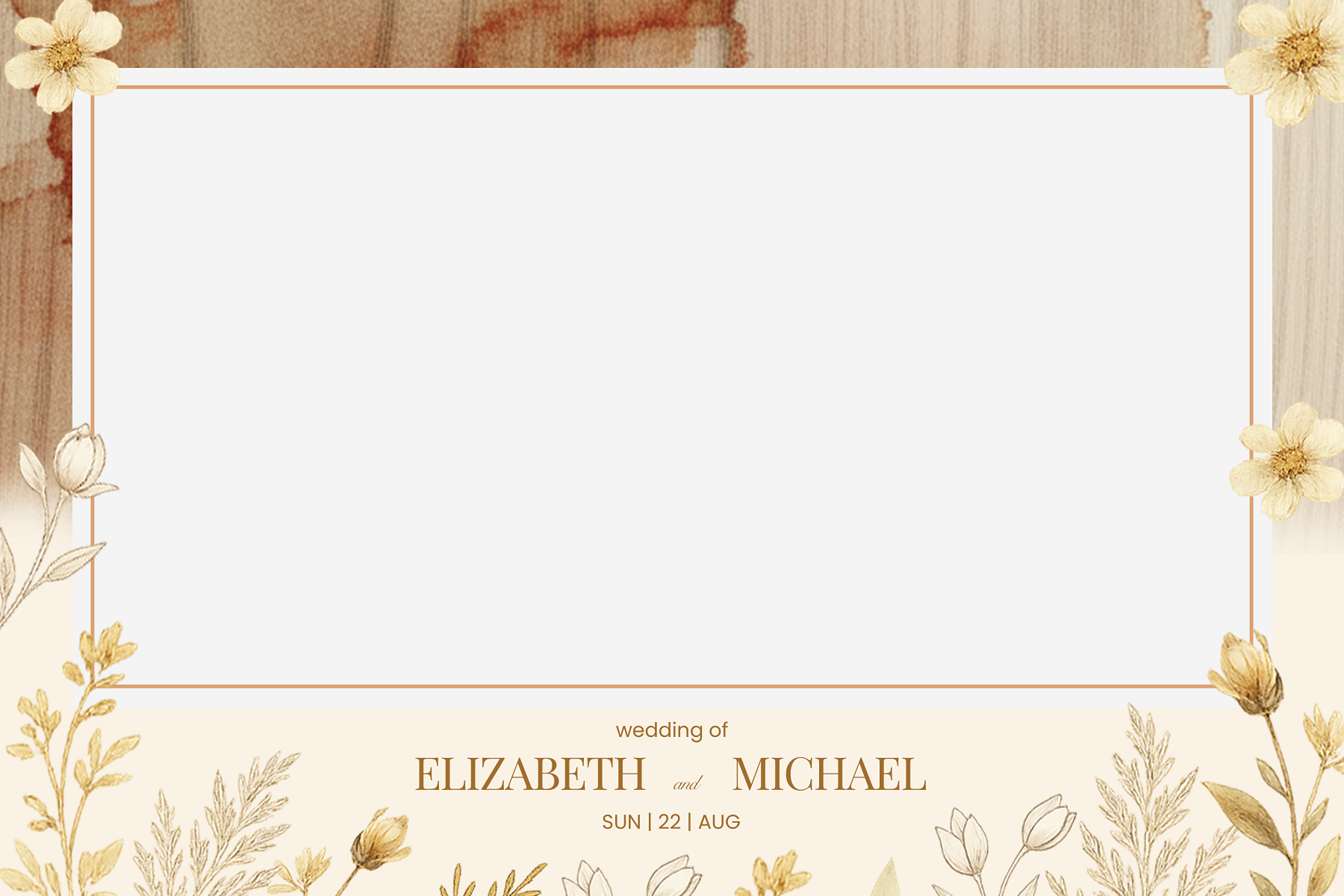 A12 Earthy Boho Wedding Photo Booth Template