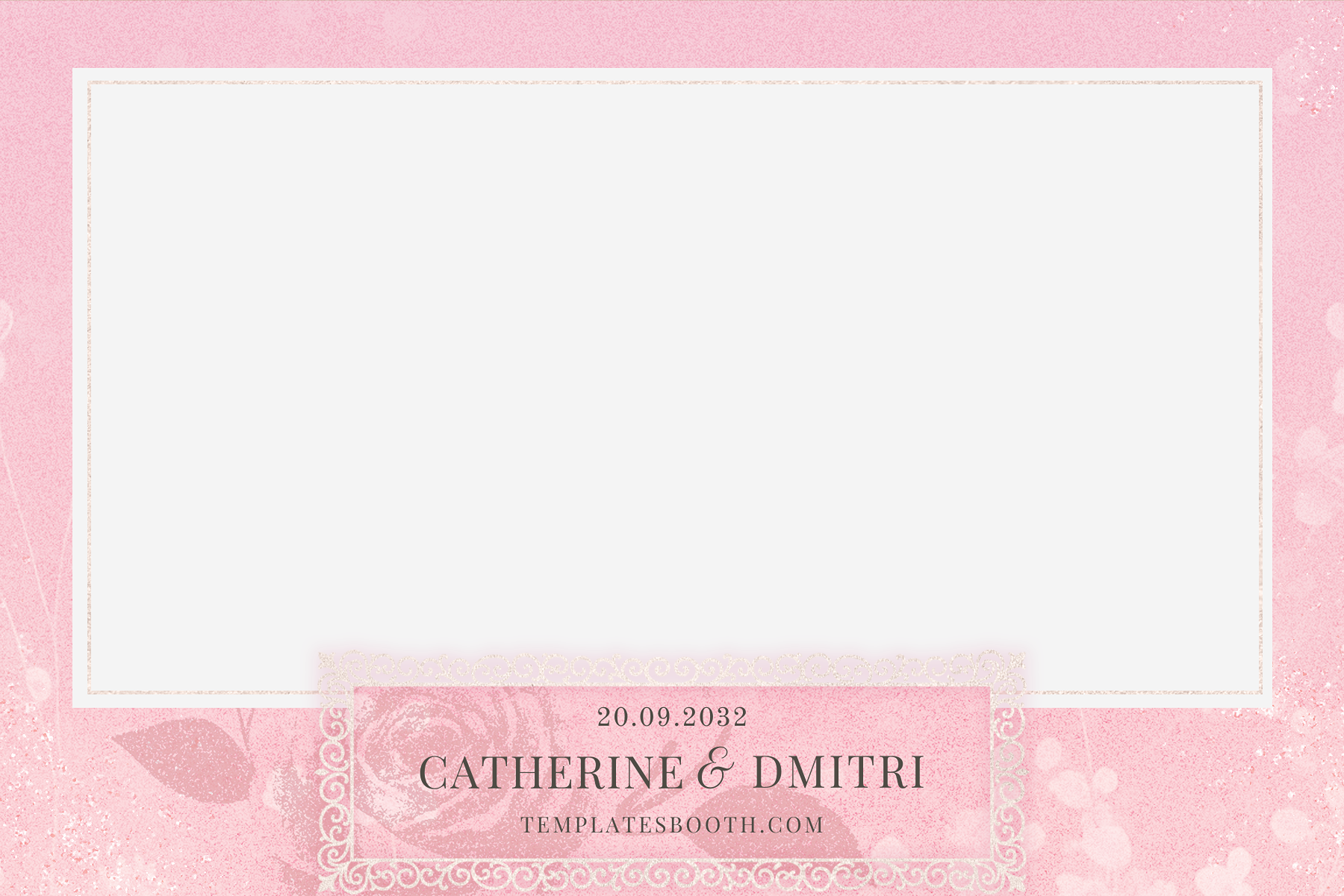 A10 Pink & Lace Wedding Photo Booth Template