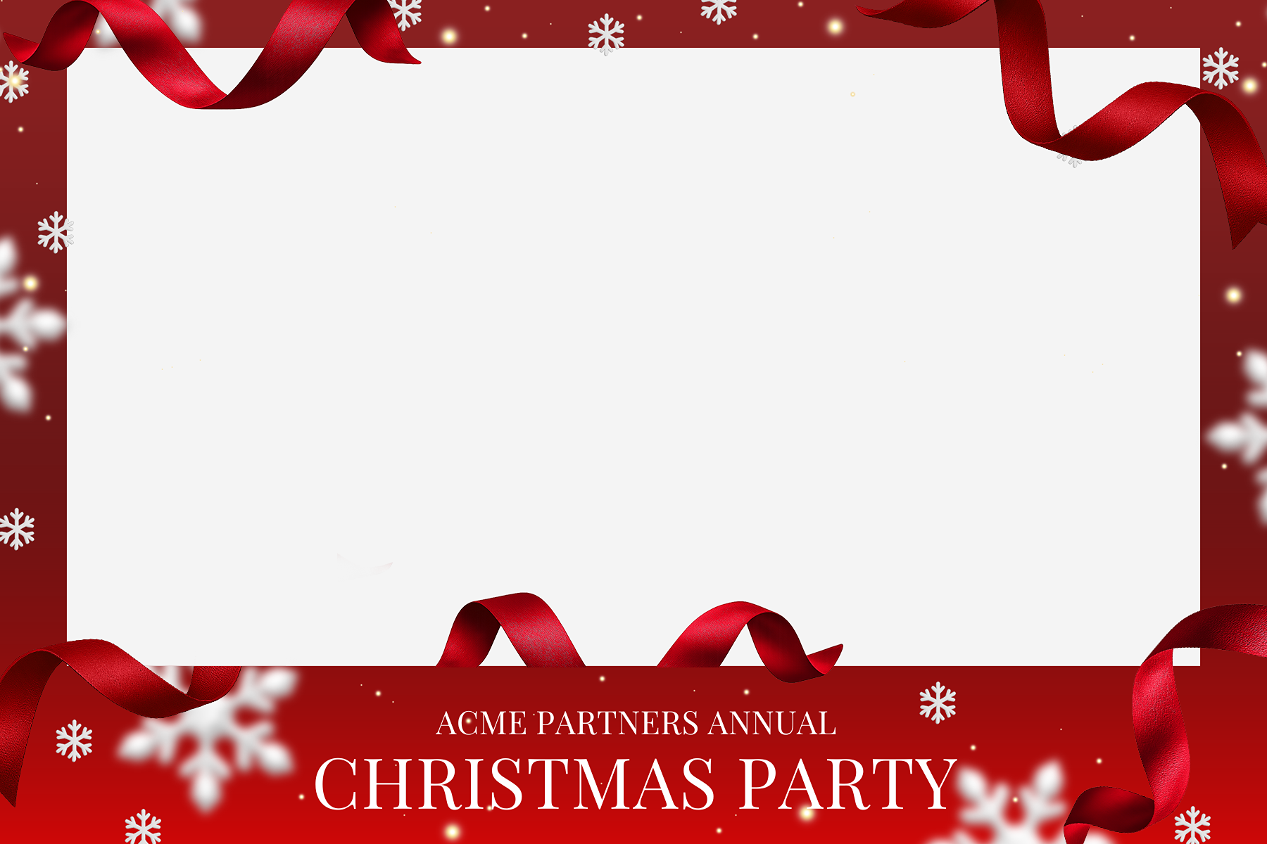 A5 Christmas Snowflakes Photo Booth Template