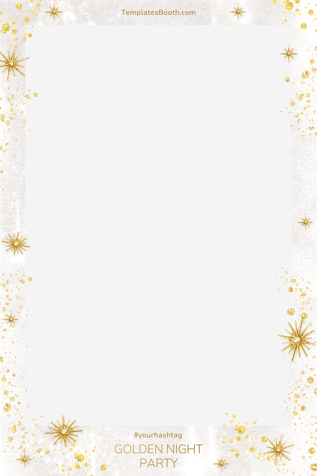 B4 White Gold Party Photo Booth Template