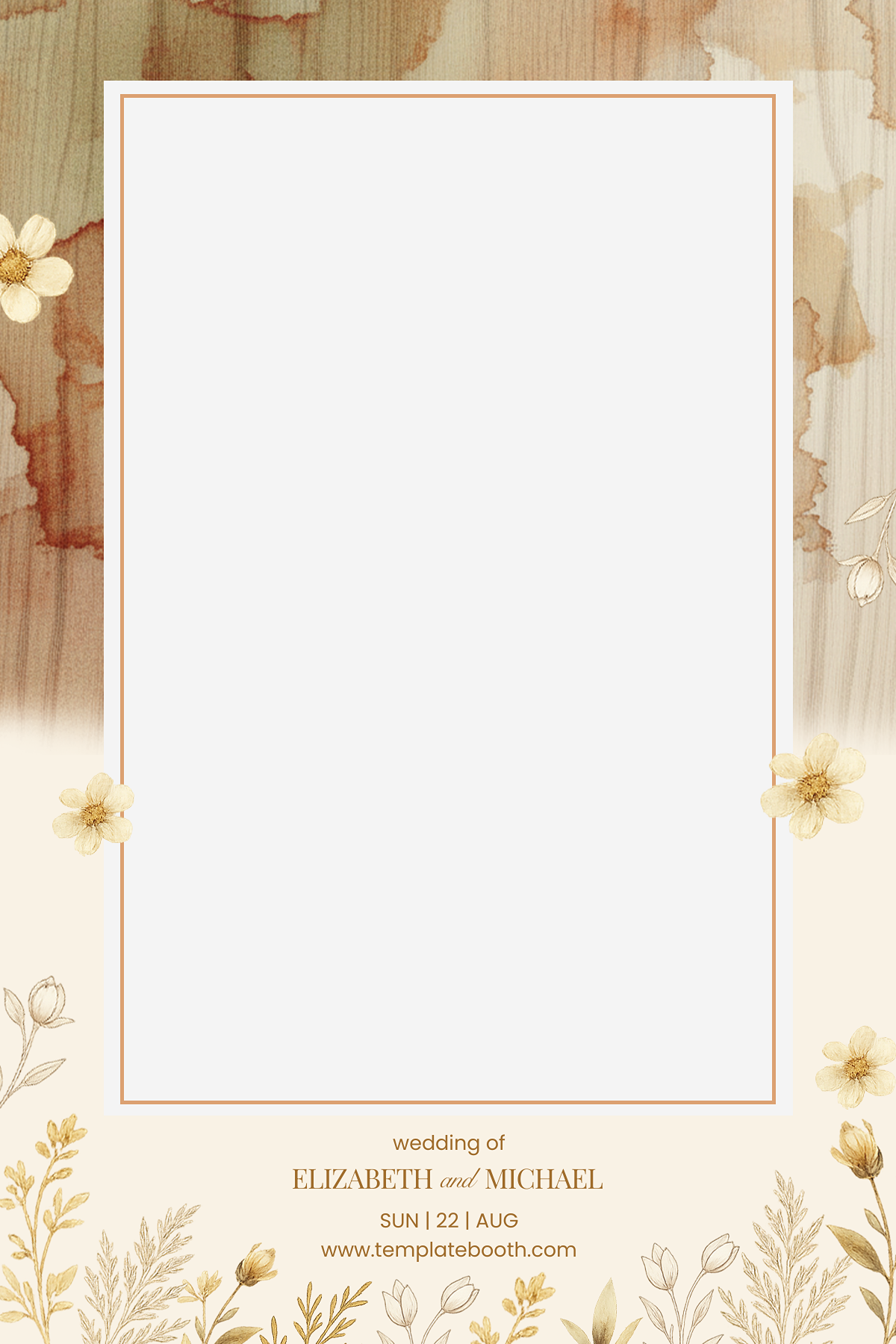 B8 Earthy Boho Wedding Photo Booth Template