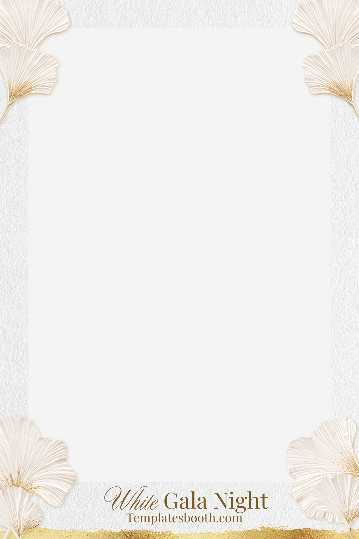 B9 White Gold Party Photo Booth Template