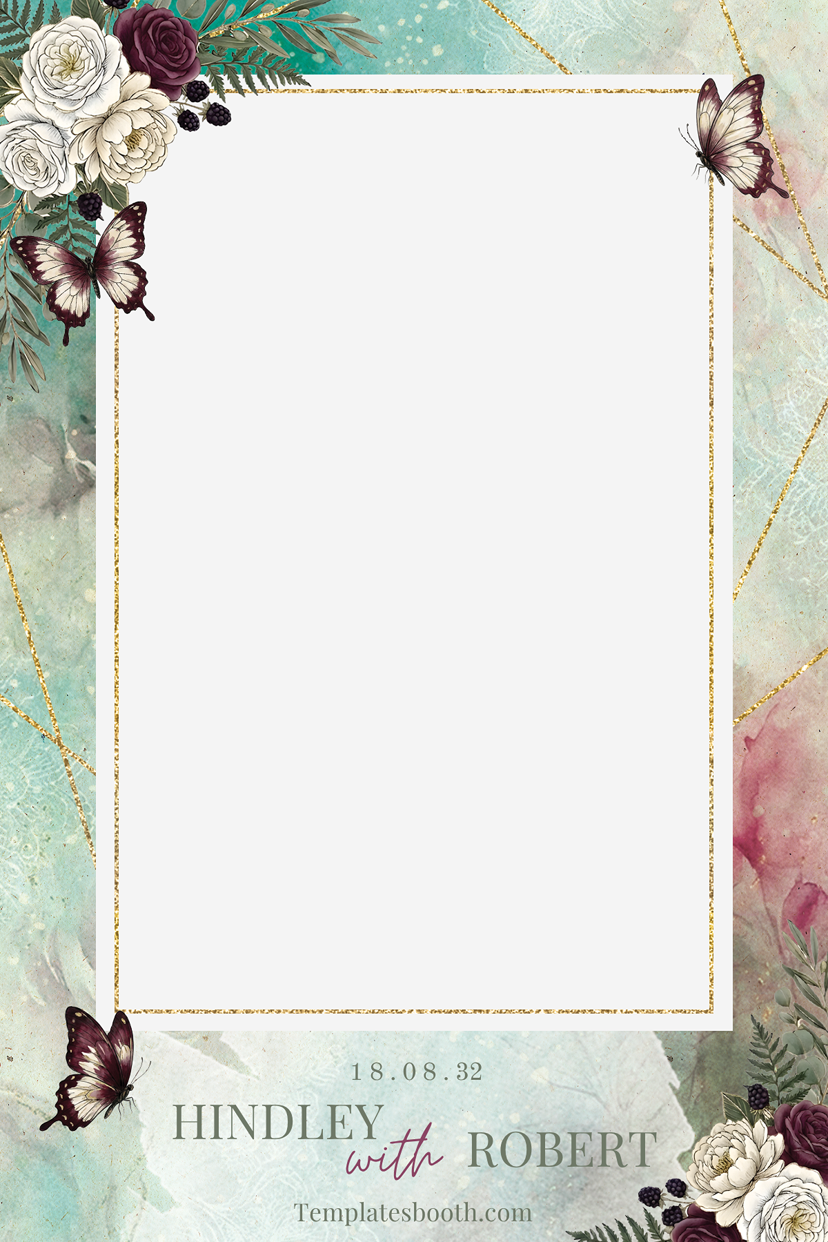 B13 Bold Boho Wedding Photo Booth Template