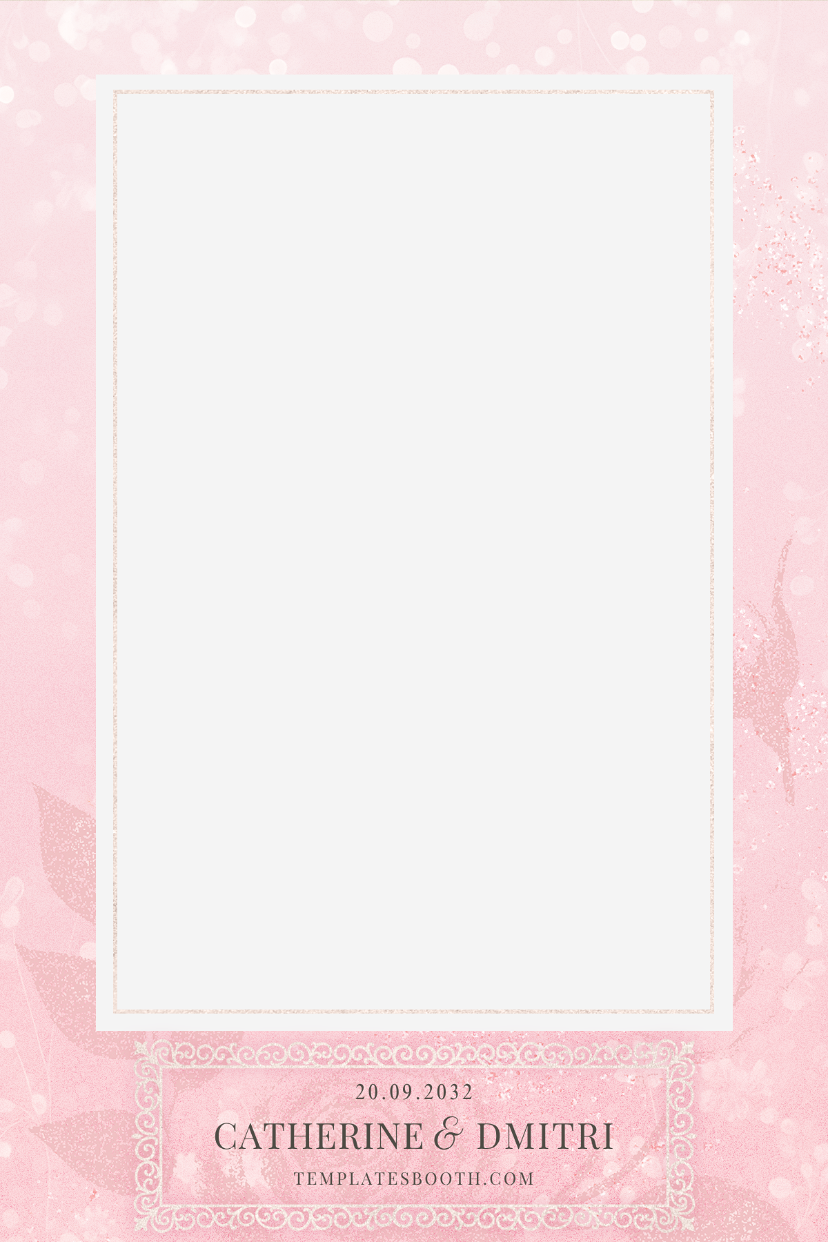 B15 Pink & Lace Wedding Photo Booth Template