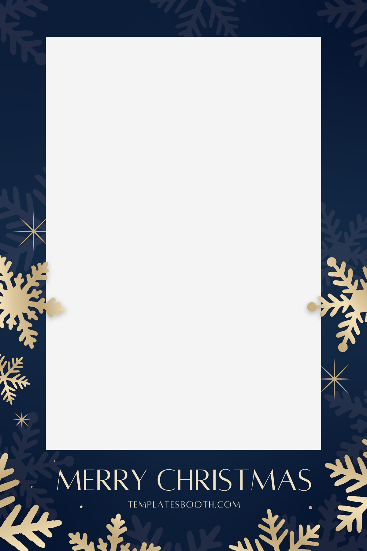 B20 Blue & Gold Christmas Photo Booth Template