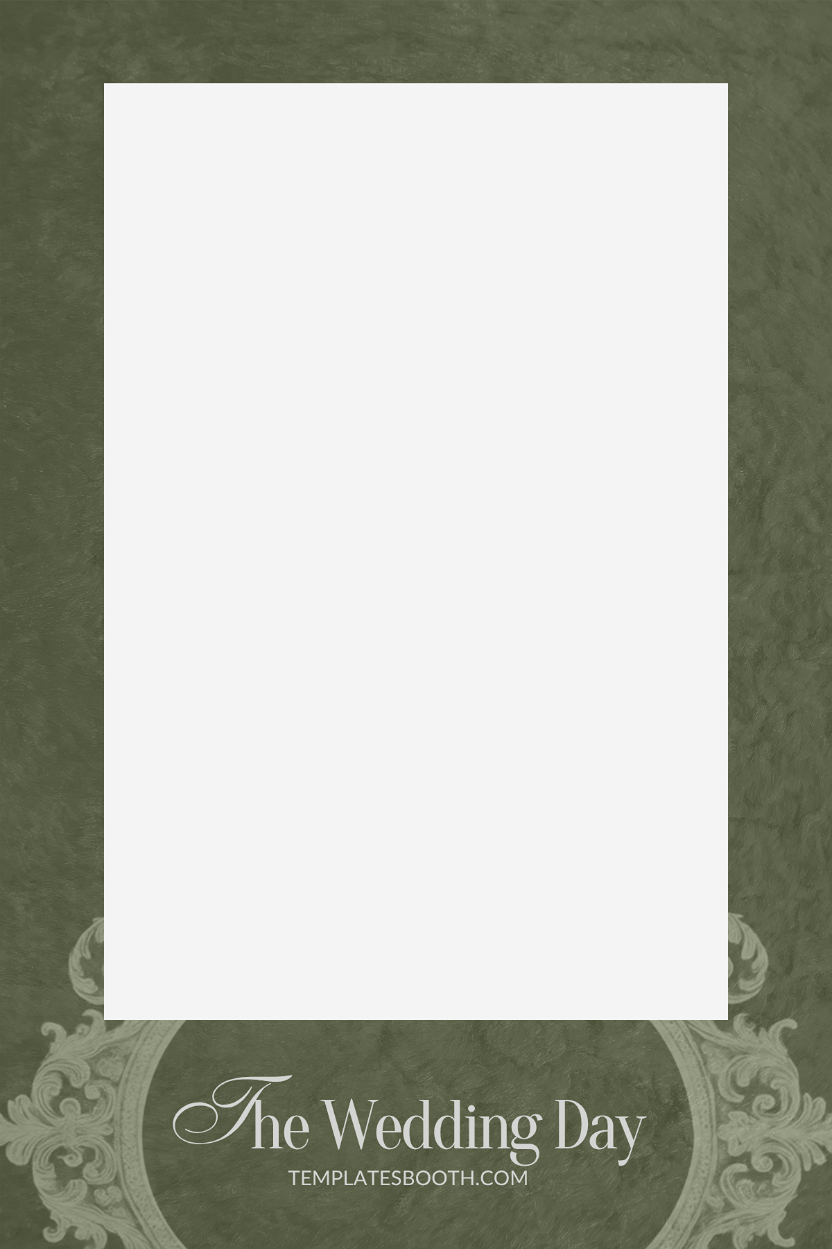 B21 Rustic Green Wedding Photo Booth Template
