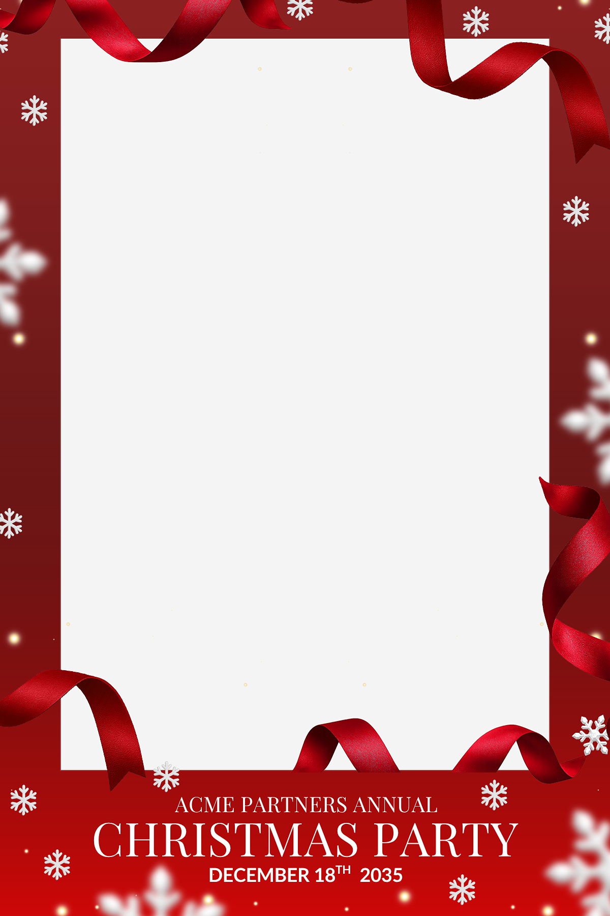 B22 Christmas Snowflakes Photo Booth Template