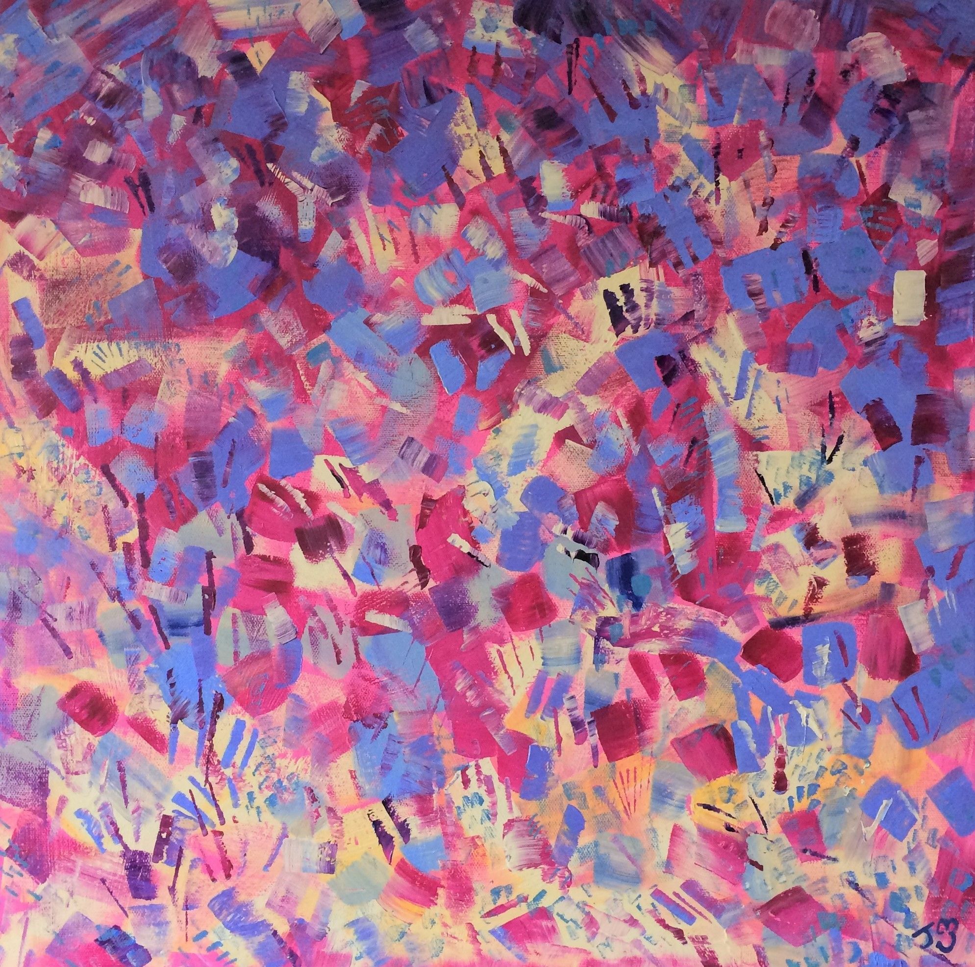 abstract painting of flowers