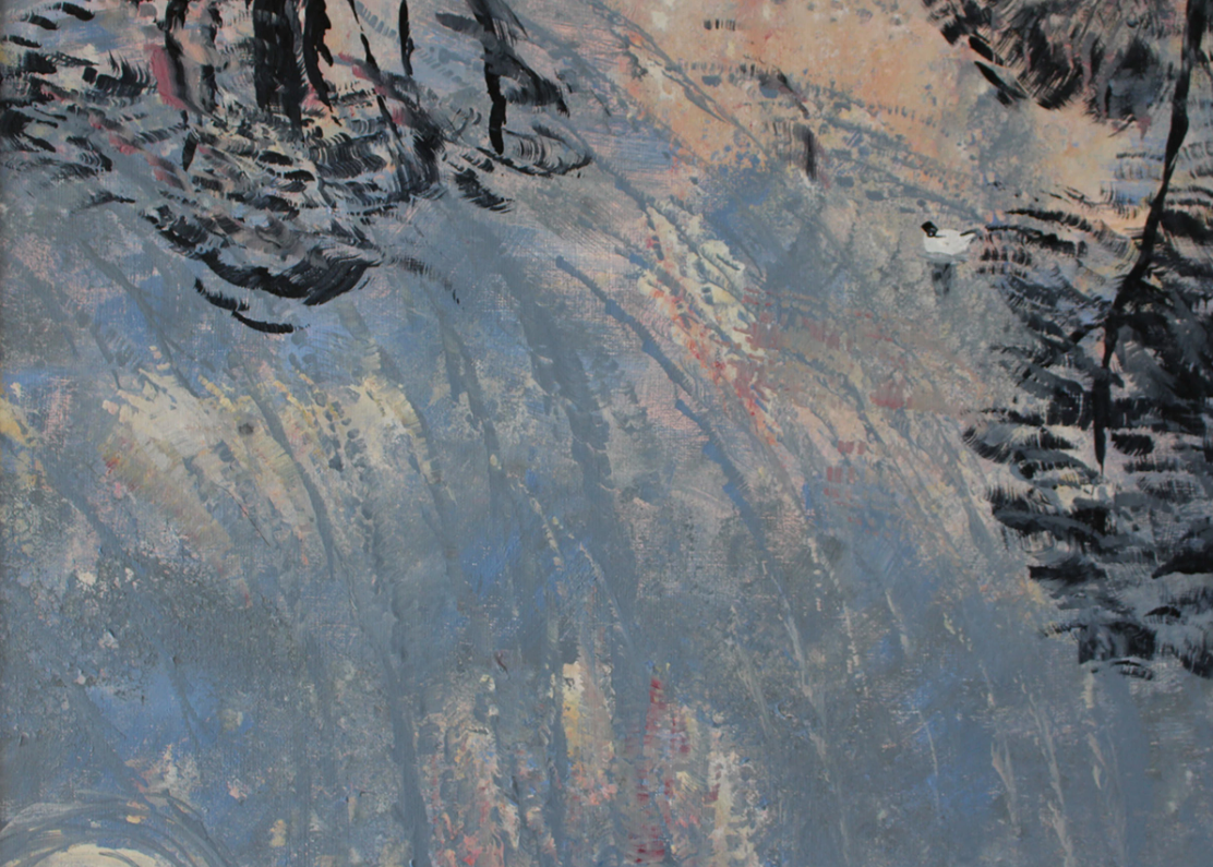 acrylic painting for sale of duck in water