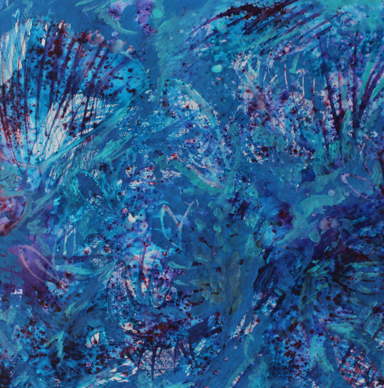 an acrylic painting for sale of bog cotton on a morr in Lancashire