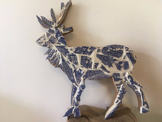 Stag Willow Blue & White Pattern Mosaic