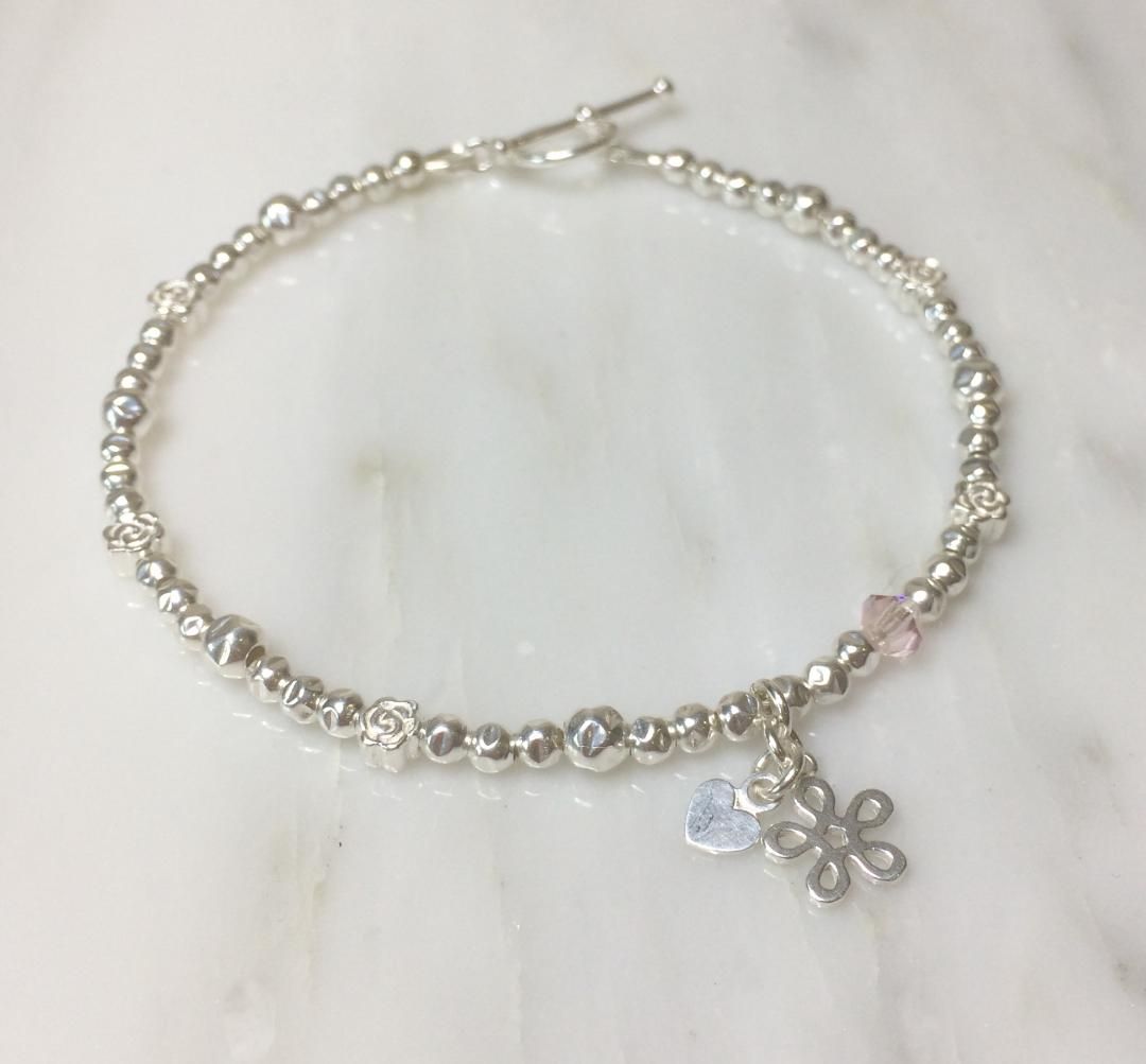 Crystal flower bracelet