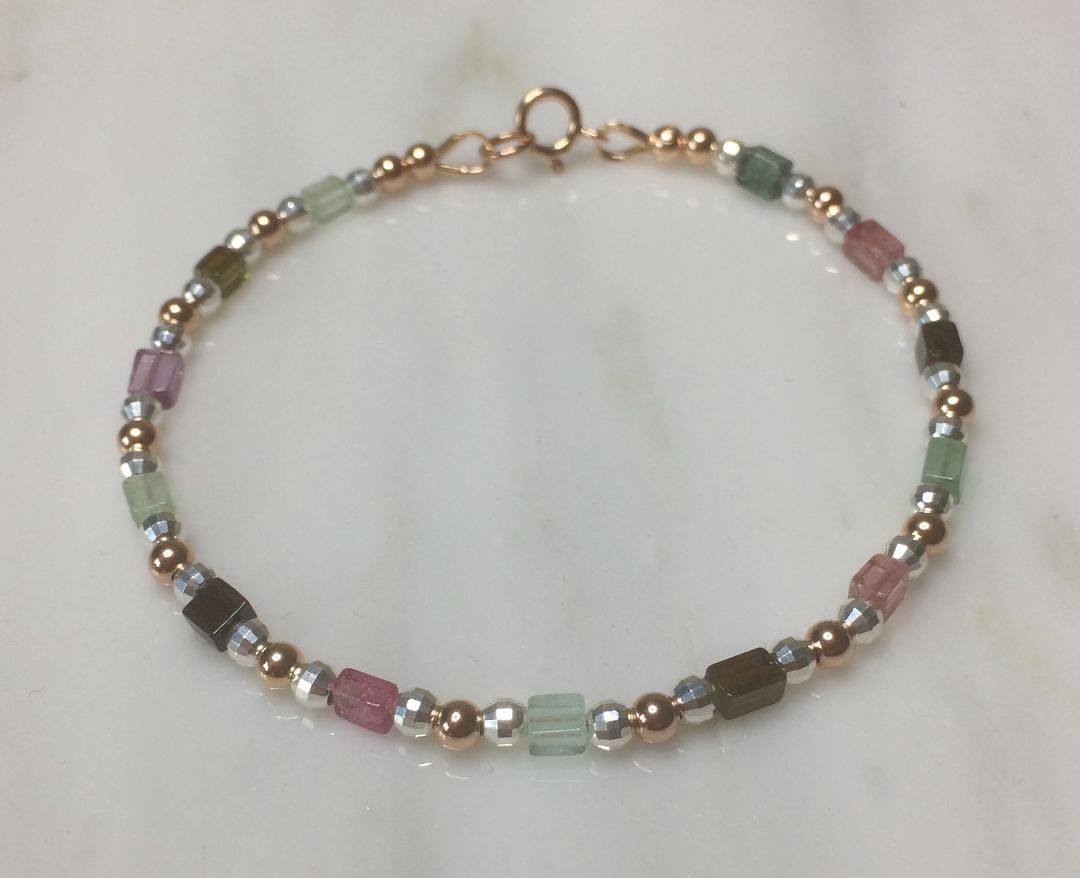 Tourmaline cube bracelet