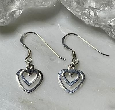 Entwined hearts earrings