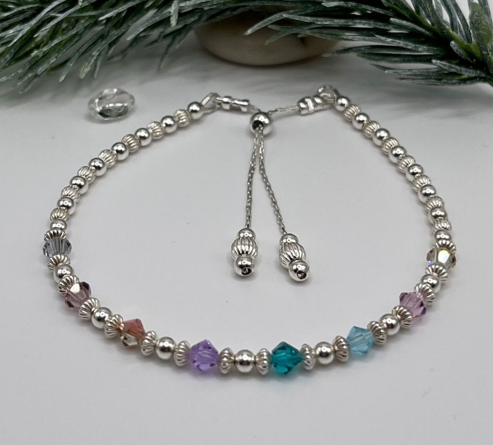 Rainbow crystal bracelet