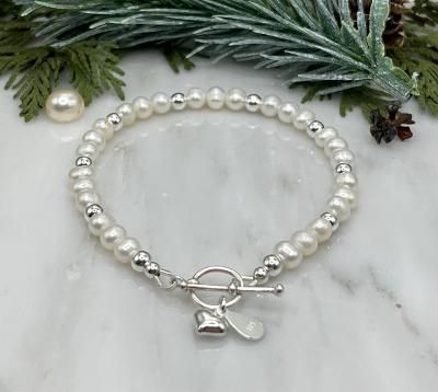 Freshwater pearl bobble bracelet