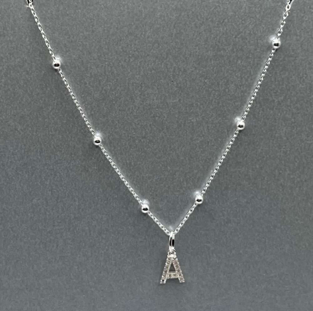 Sterling Silver Initial Necklace