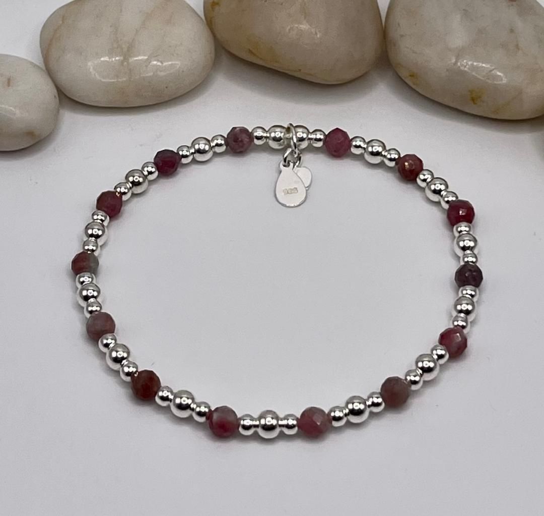 October birthstone Bracelet  - Tourmaline