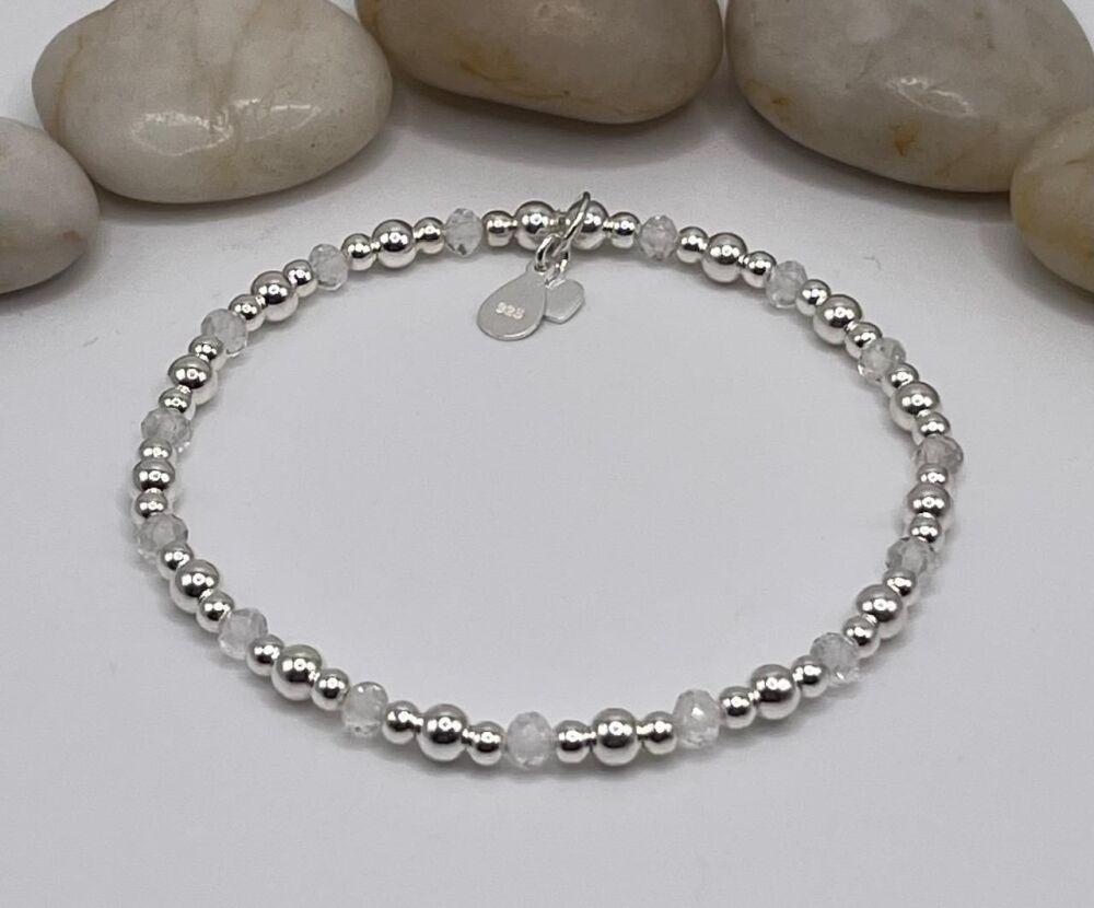 April Birthstone Bracelet - Crystal