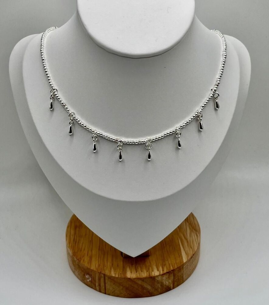 Sterling Silver Raindrop Necklace