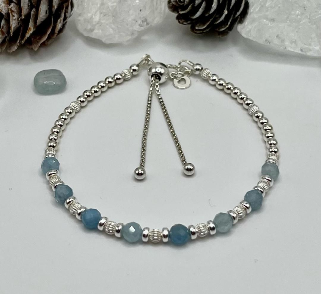 March Birth stone bracelet