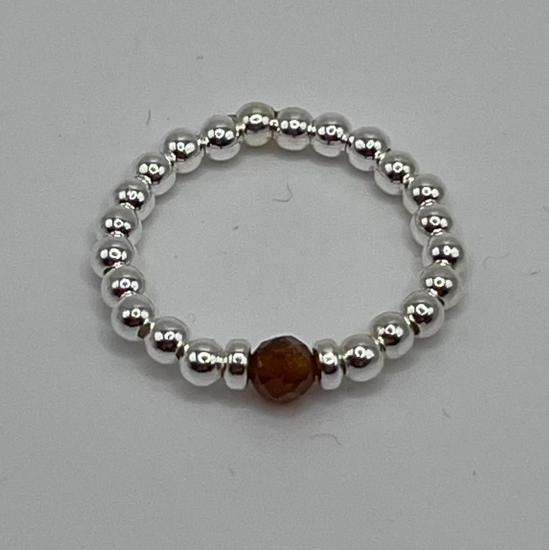 January birthstone ring = Garnet