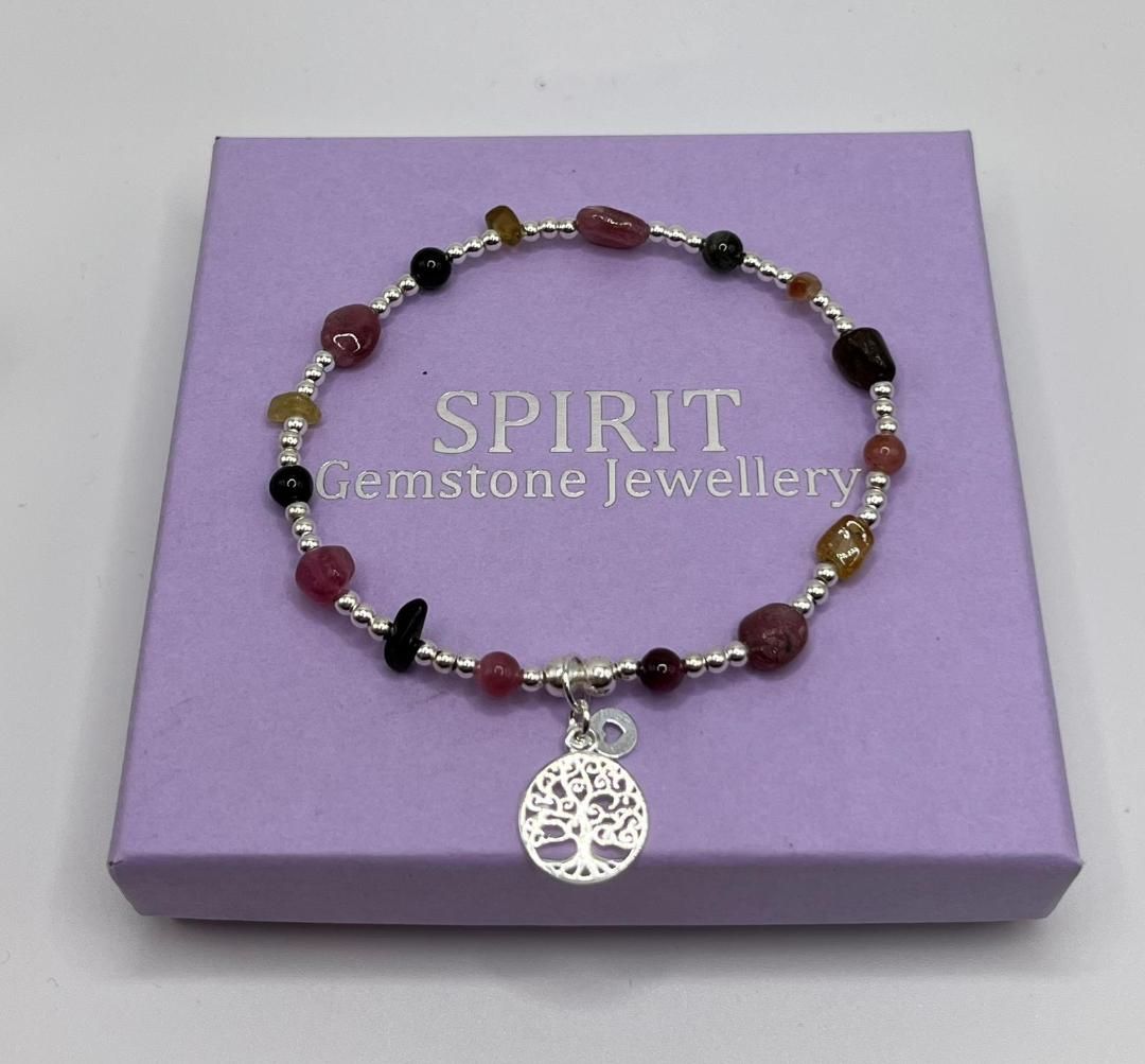 Family tree bracelet - tourmaline