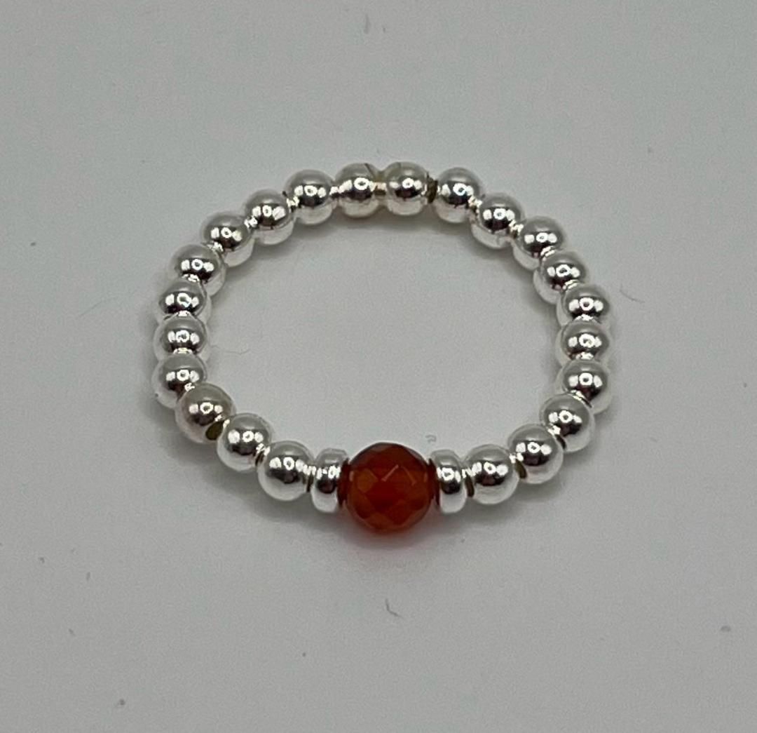 July Birthstone Ring - Carnelian