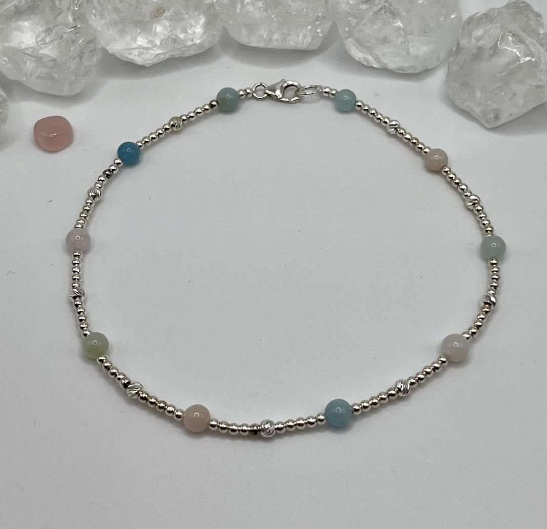 Morganite Anklet