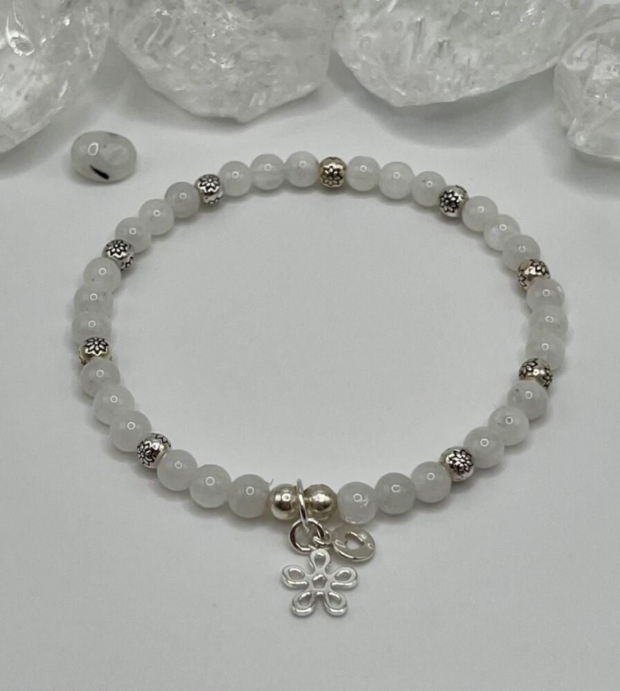 Moonstone Flower Bracelet