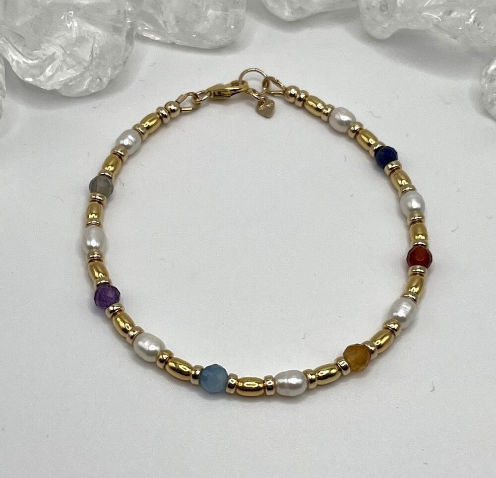 Rainbow Pearl Bracelet