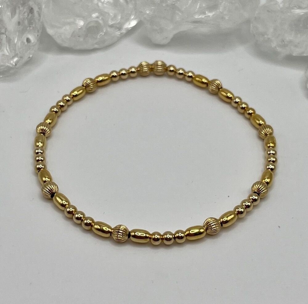 Gold stacking bracelet