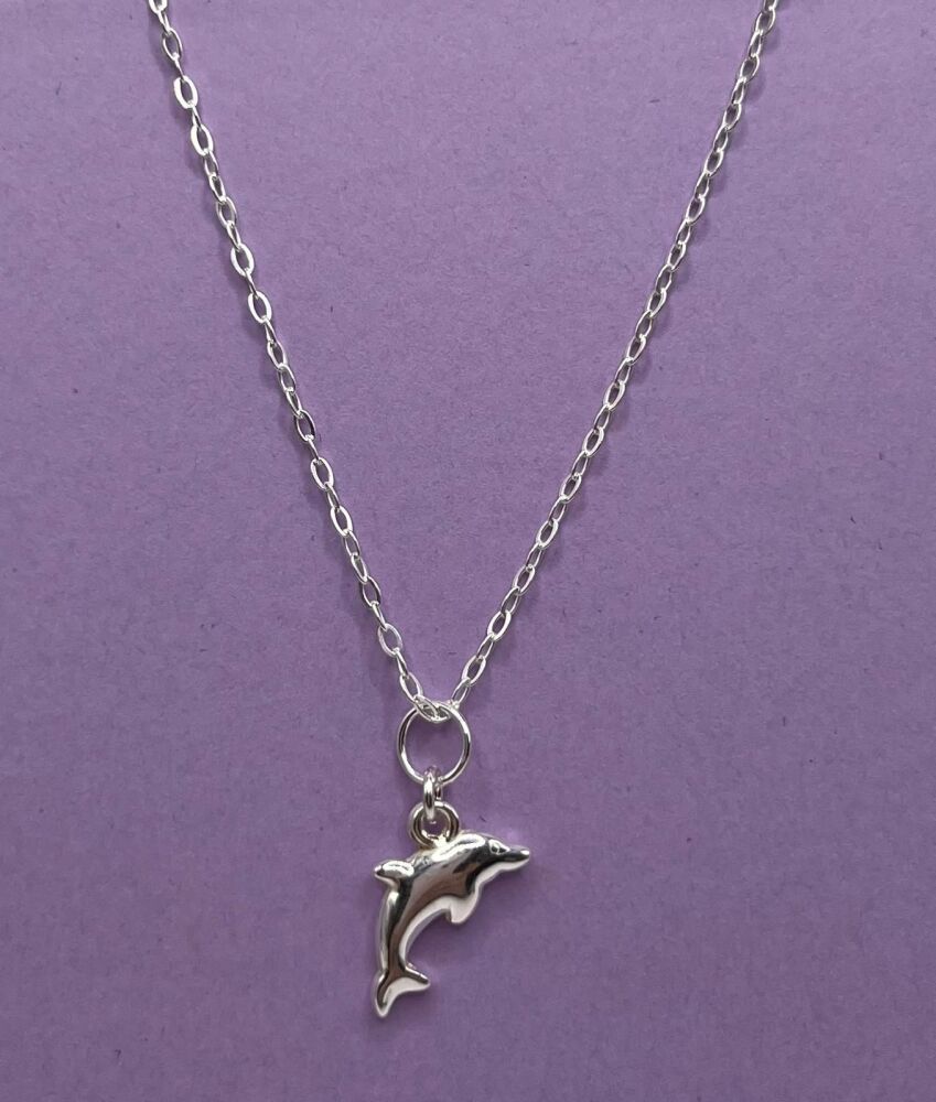 Girls Leaping Dolphin Necklace