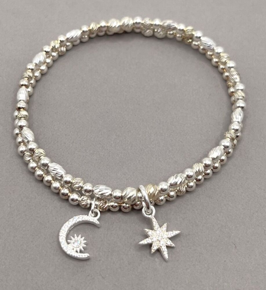 Crystal north star and moon stack