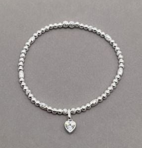 Crystal Heart Charm Bracelet